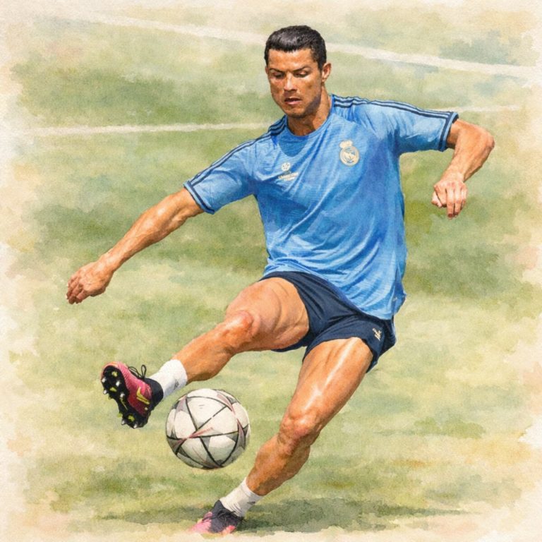 Editorial illustration for Cristiano Ronaldo: Turning a Name into Capital