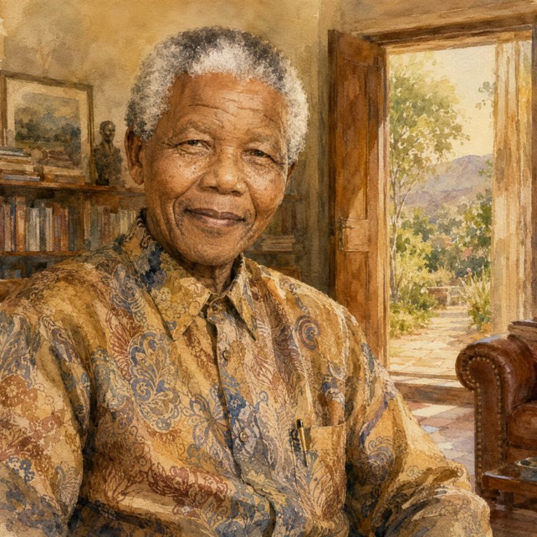 Editorial illustration for Nelson Mandela: When Leadership Prepared to Leave