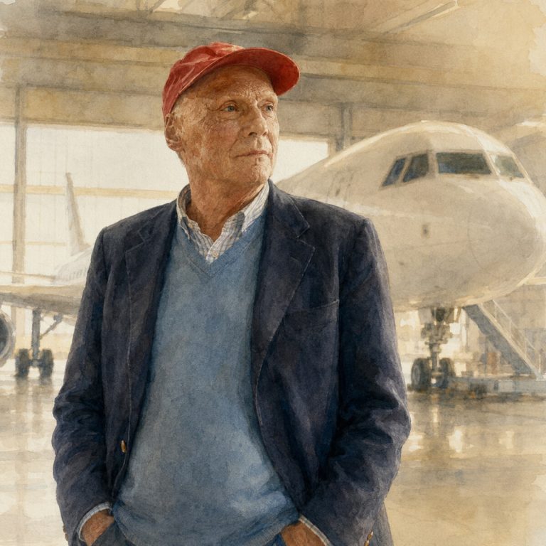 Editorial illustration for Niki Lauda: Responsibility After the Applause