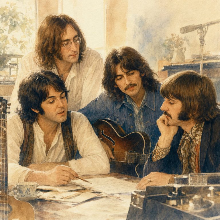 Editorial illustration for The Beatles: The Rights They Did Not Know They Were Creating