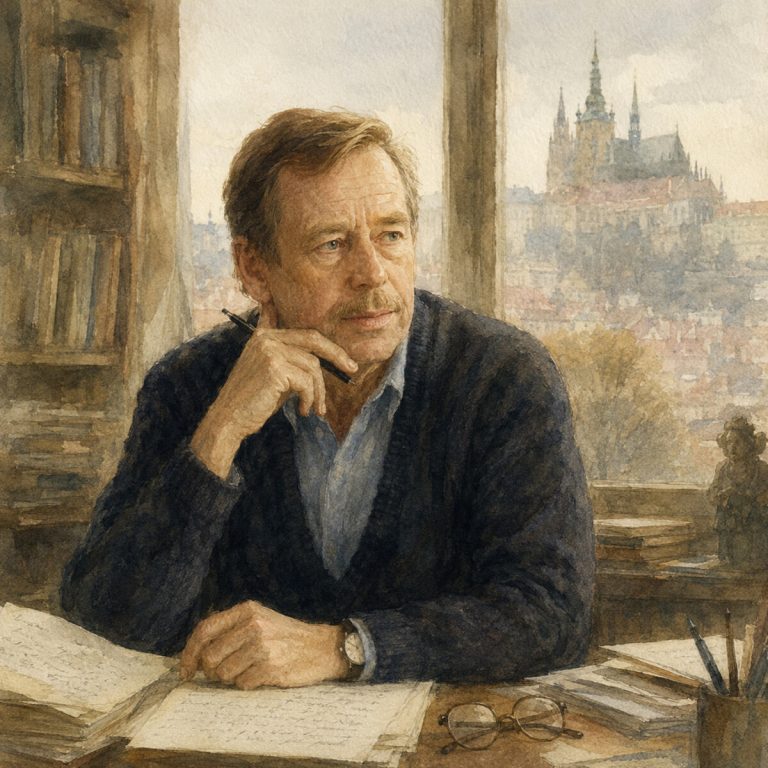 Editorial illustration for Václav Havel: Can Moral Authority Survive Political Power?